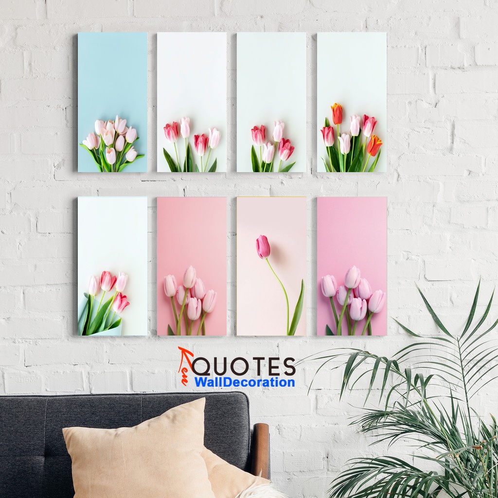 KenQuotes - MINI Hiasan Dinding Flower Tulip Mawar Bunga Quotes Aesthetic Pajangan Rumah Wall Decor 