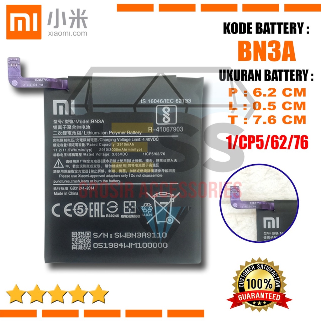 Baterai Battery XIAOMI BN3A BN-3A Tipe HP Redmi GO - M1903C3GG - M1903C3GH - M1903C3GI