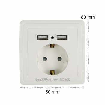 Stop Kontak Dinding EU Plug dengan 2 USB Port / Stop Kontak Dinding Usb Stop Kontak Dinding 2 Lubang Stop Stop Kontak Dinding Tanam  / Stop Kontak Usb Dinding Stop Kontak 2 usb Stop Kontak Murah Berkualitas Tinggi Aman Stop Kontak Dinding Tempel Praktris