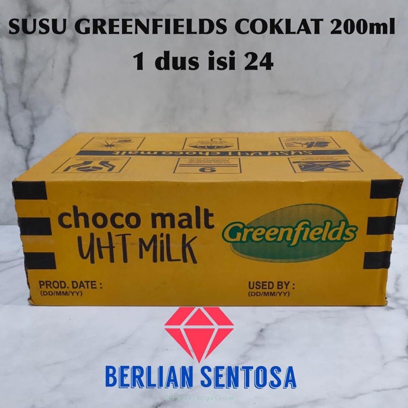 

susu greenfields choco greenfield uht coklat 200ml DUS