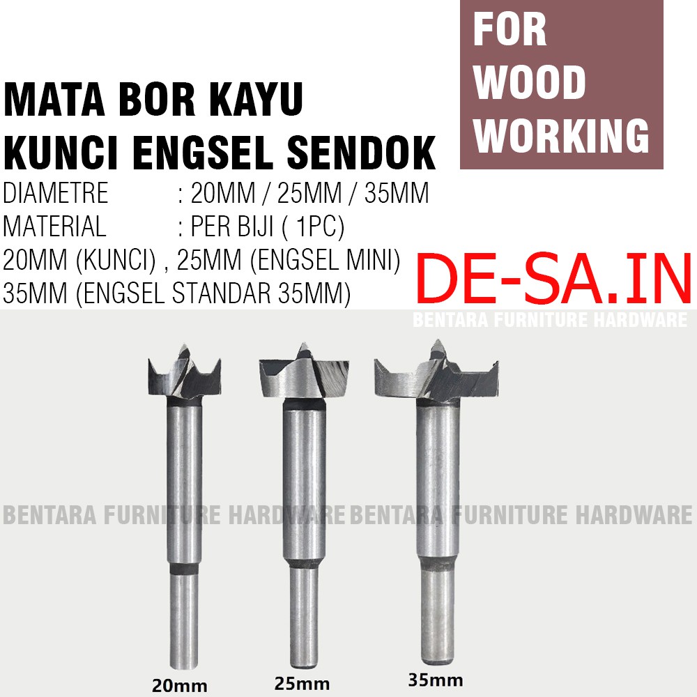 Mata Bor Kunci Engsel Sendok 20MM 25MM 35MM - HEAD BORE WOOD WORKING ROUTER FORSTNER DRILL BIT