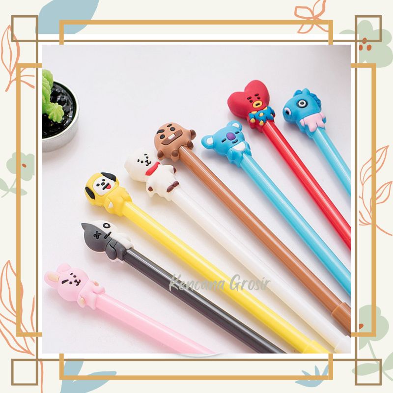 

Pulpen Karakter BTS/ Pulpen Tinta Gel Hitam