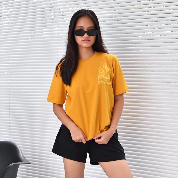 YOKUMA - Comfort Zone Premium T-Shirt Oversized - Mustard