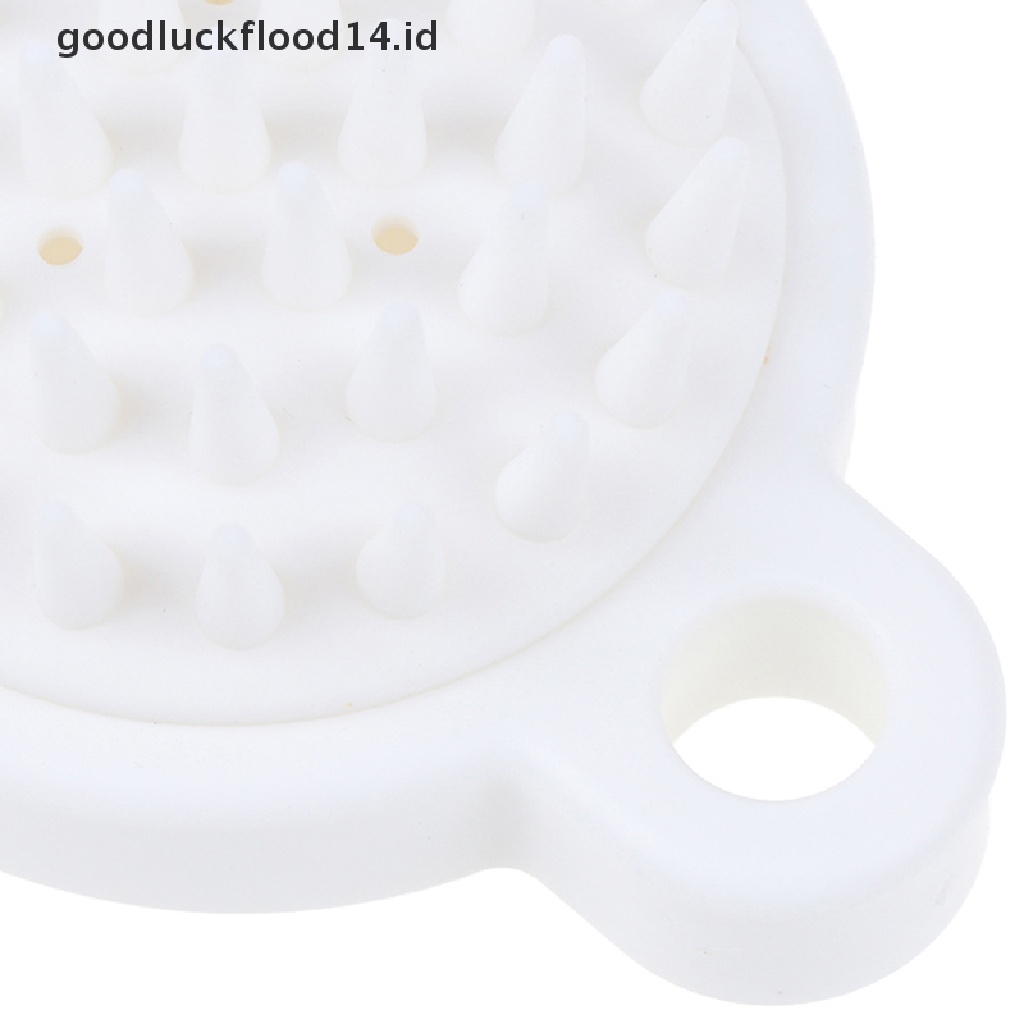 [OOID] Silicone Head Body Shampoo Scalp Massage Brush Comb Hair Washing Comb Bath Tool ID