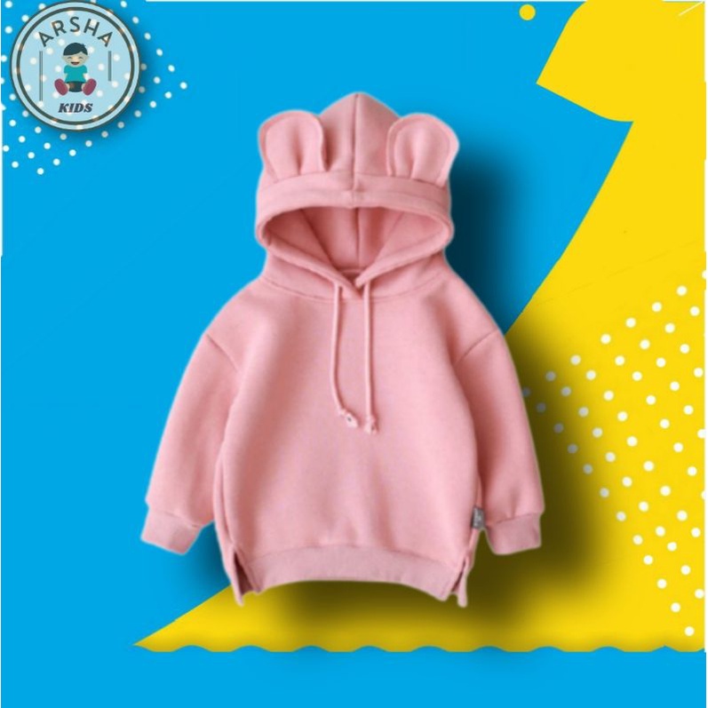 Sweater switer suiter hoodie hodi hudi hodie anak laki laki perempuan kuping murah terbaru