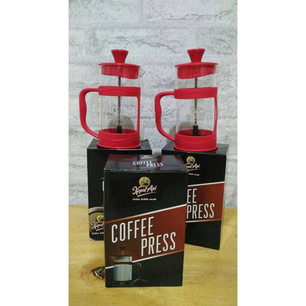 French Press Coffee Kapal Api, Penyedu Kopi Original, Coffee Maker