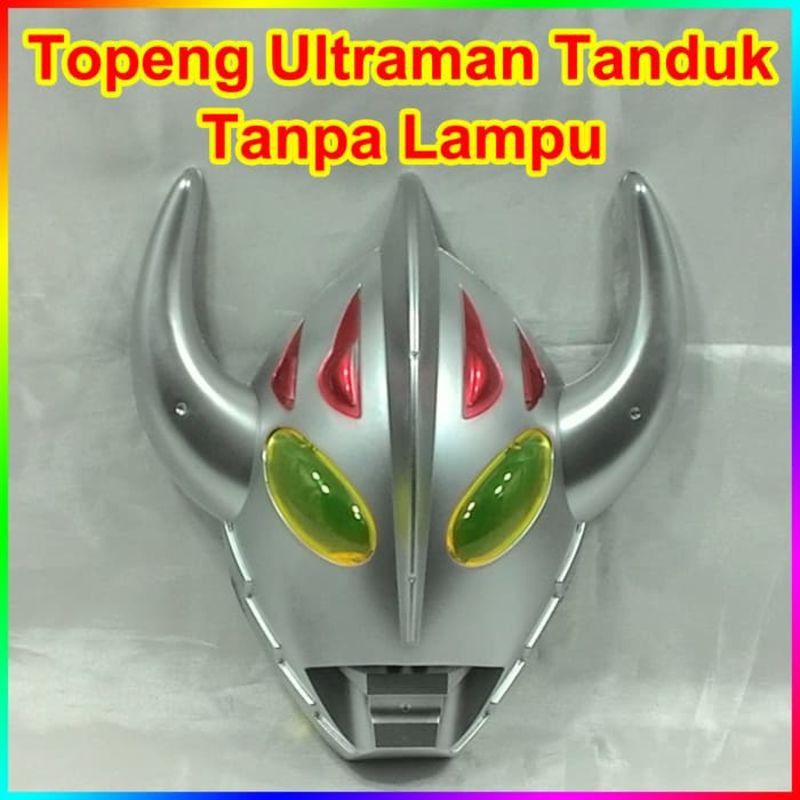 mainan topeng plastik ultraman taro tanduk tanpa lampu mask cosplay