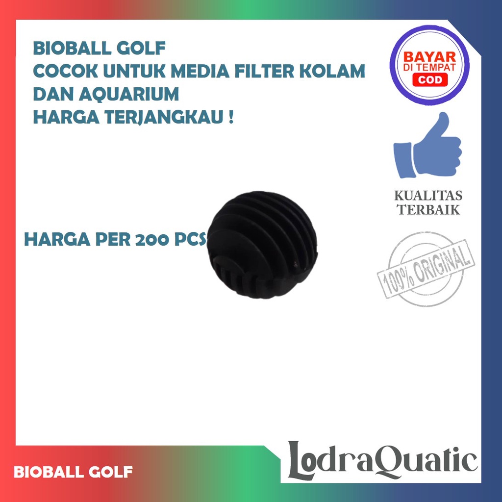 PROMO ! BIO BALL GOLF PER 200 PCS MEDIA FILTER KOLAM MEDIA FILTER AQUARIUM RUMAH BAKTERI FILTER KOLAM KOI BIOBALL MEDIA FILTER KOLAM FILTER AQUARIUM FILTER BIOLOGIS AQUARIUM FILTER BIOLOGIS KOLAM