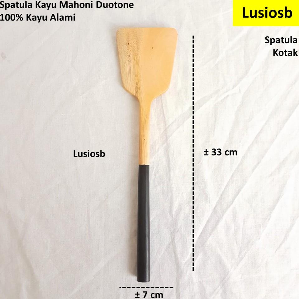 Jual Harga Grosir Spatula Kayu Mahoni Duotone / Spatula Kayu / Sutil