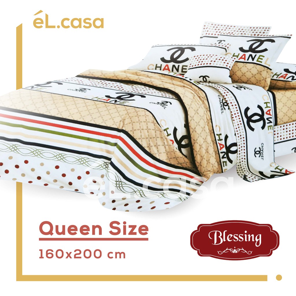 BLESSING Sprei Motif Chanel 08 Queen Size - 160x200cm
