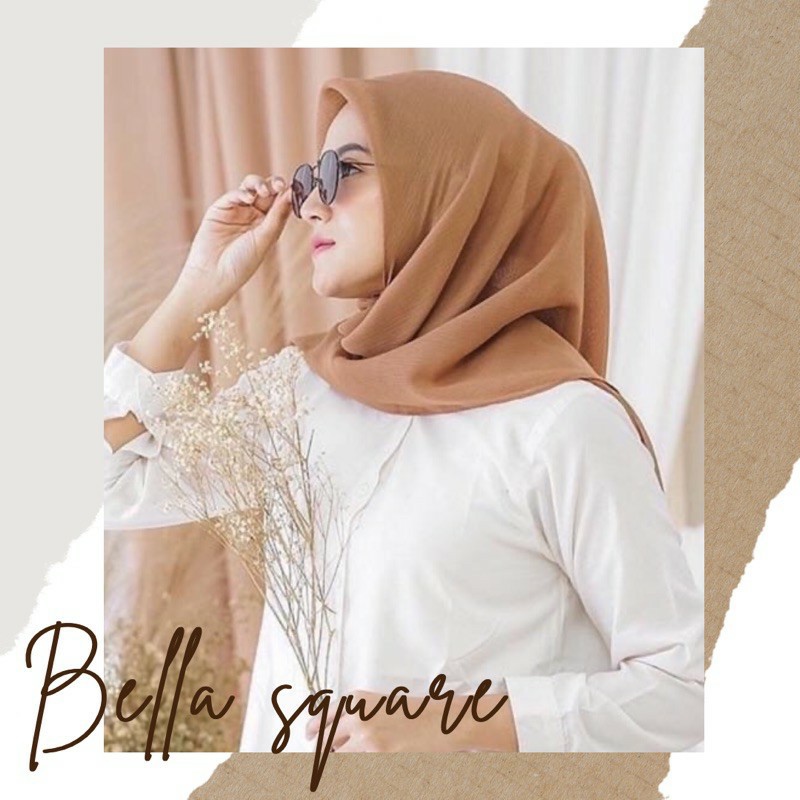 [ DISCOUNT ] PROMO Hijab Bella Square / Kerudung Segi Empat / Jilbab Bella Square GROSIR TERMURAH 
