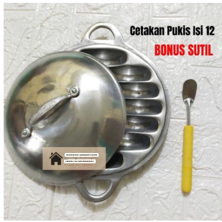 cetakan pukis isi 12 plus tutup/cetakan pukis tebal/cetakan pukis murah/cetakan pukis/cetakan gandos