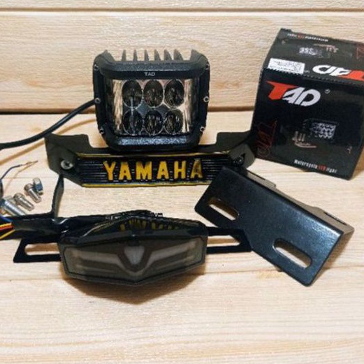 LAMPU DEPAN LED SUPER TERANG RX KING SET KUMIS DAN STOPAN LED BELAKANG