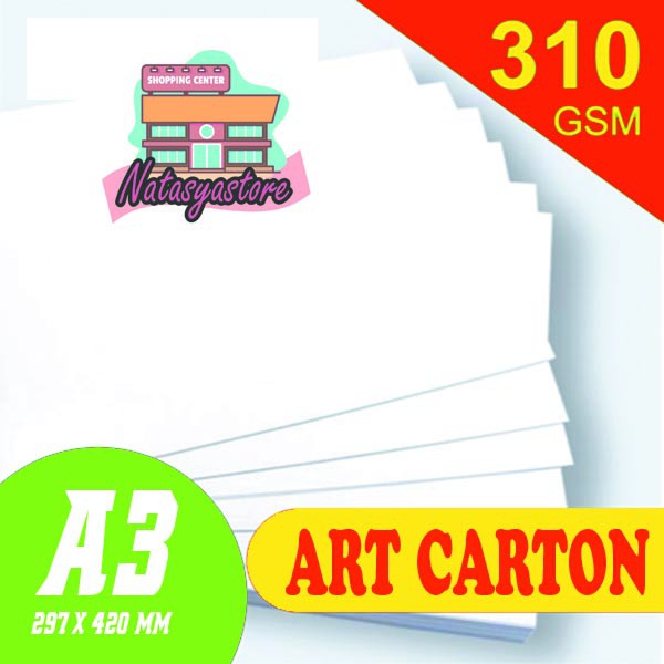 

Art Carton Glossy 310g A3 | Kertas Art Paper Karton