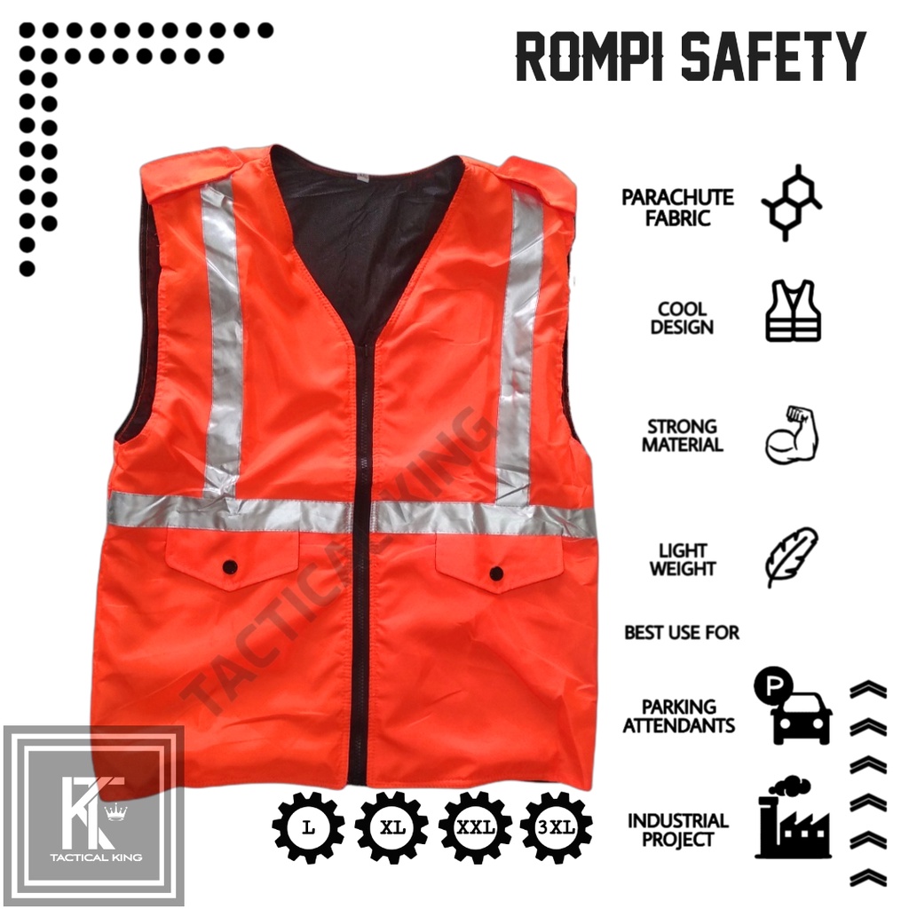 Rompi proyek/rompi parkir/rompi safety/rompi kerja/rompi tukang/rompi lapangan