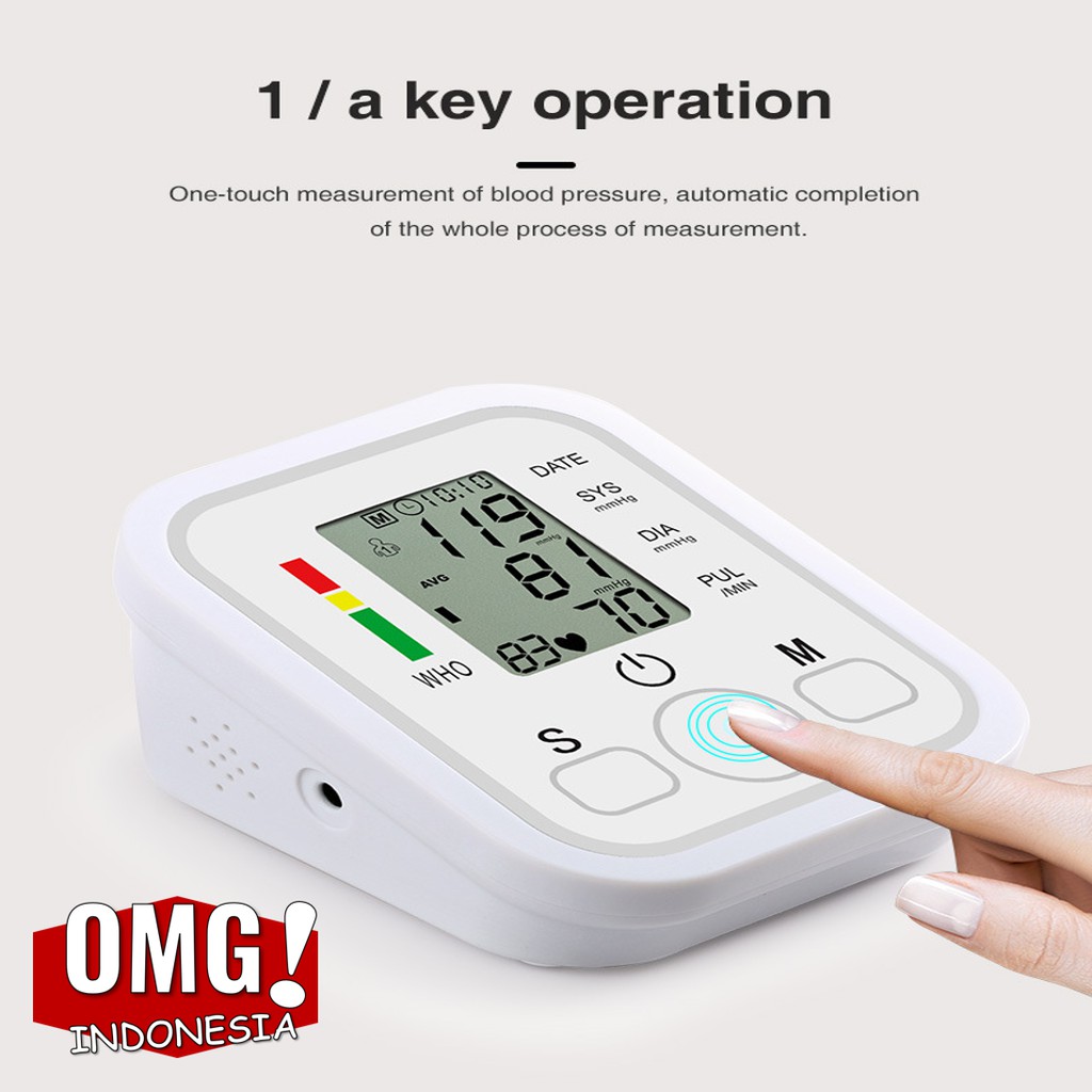 TENSIMETER DIGITAL LCD DISPLAY PENGUKUR TEKANAN TENSI DARAH PORTABLE BLOOD PRESSURE ELEKTRIK [ COD ]-1