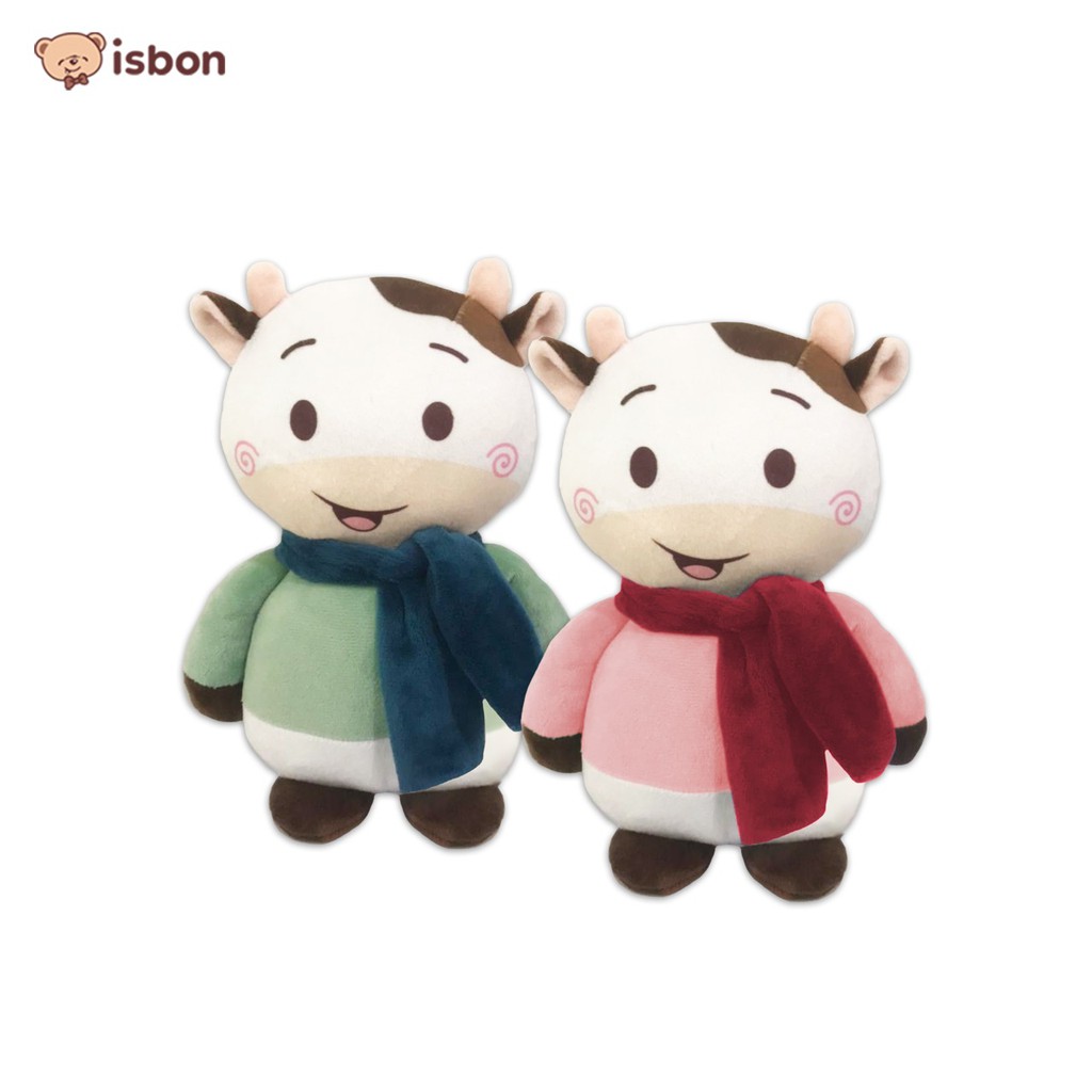 Boneka bayi sapi cow series baby syal musim dingin untuk kado natal dan hadiah ulang tahun bahan premium lulus SNI-istana boneka