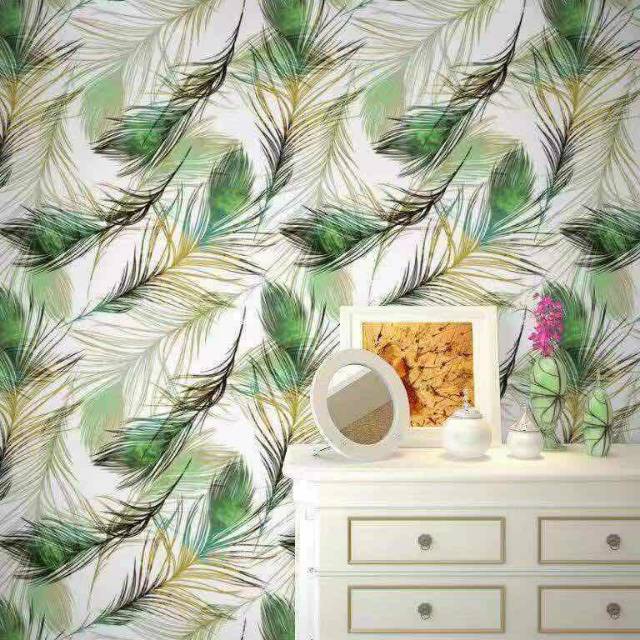 WALLPAPER DINDING MOTIF BULU IJO