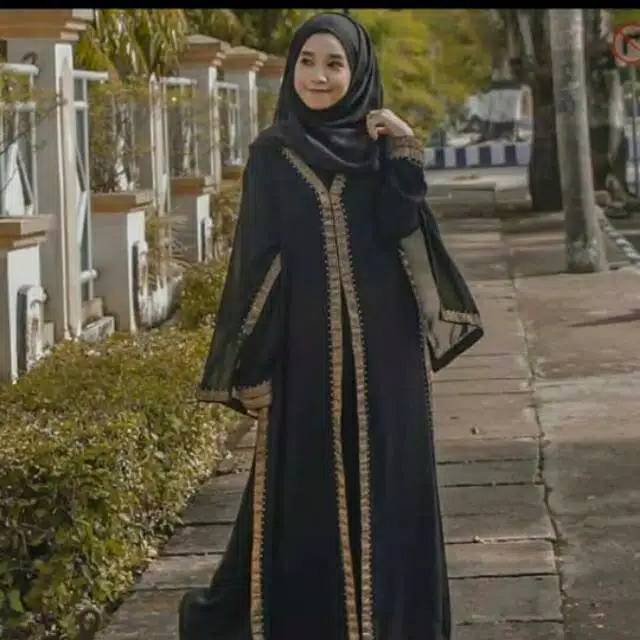 GALLERY ABAYA EXCLUSIVE ABAYA SAUDI PESTA  RENDA KOTAK