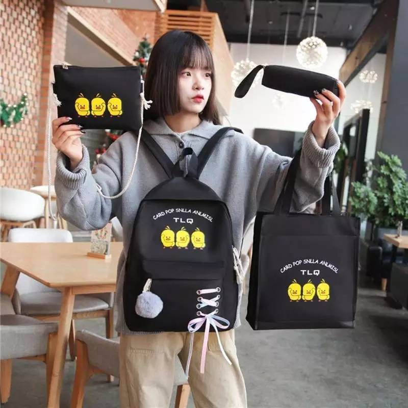 Gtf - Tas Ransel Sekolah Anak Set Tas Ransel untuk Anak Perempuan Anak Tahan Air Oxford Tas Sekolah Remaja Tas Buku Fashion Stylish Korea Style