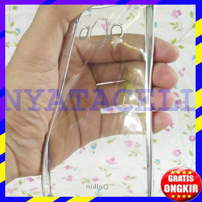 ACC HP CASE LIST CHROME SAMSUNG GALAXY J3 PRO J3110 TPU SOFTCASE SILIKON