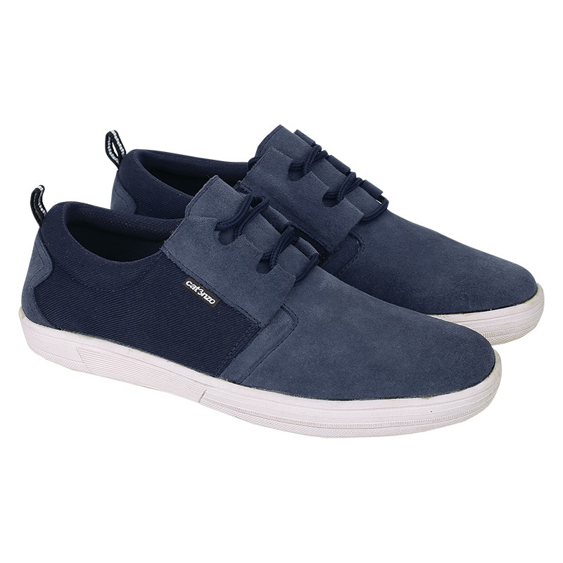 SEPATU KULIT BIRU NAVY SEPATU CASUAL PRIA MAZ013