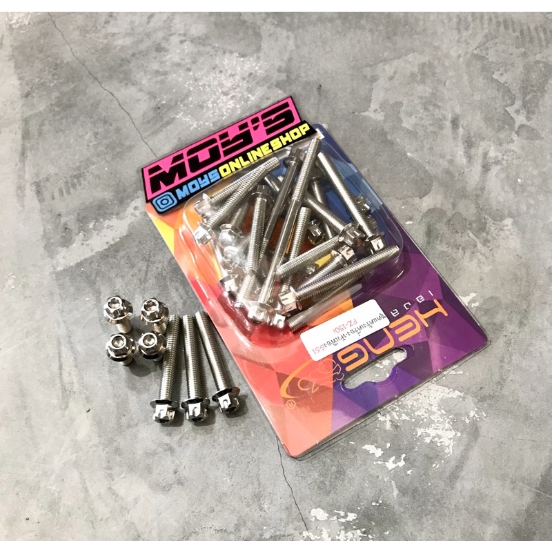 BAUT PROBOLT SET BAK MESIN BLOK KOPLING PROBOLT VIXION STAINLESS ORIGINAL HENG