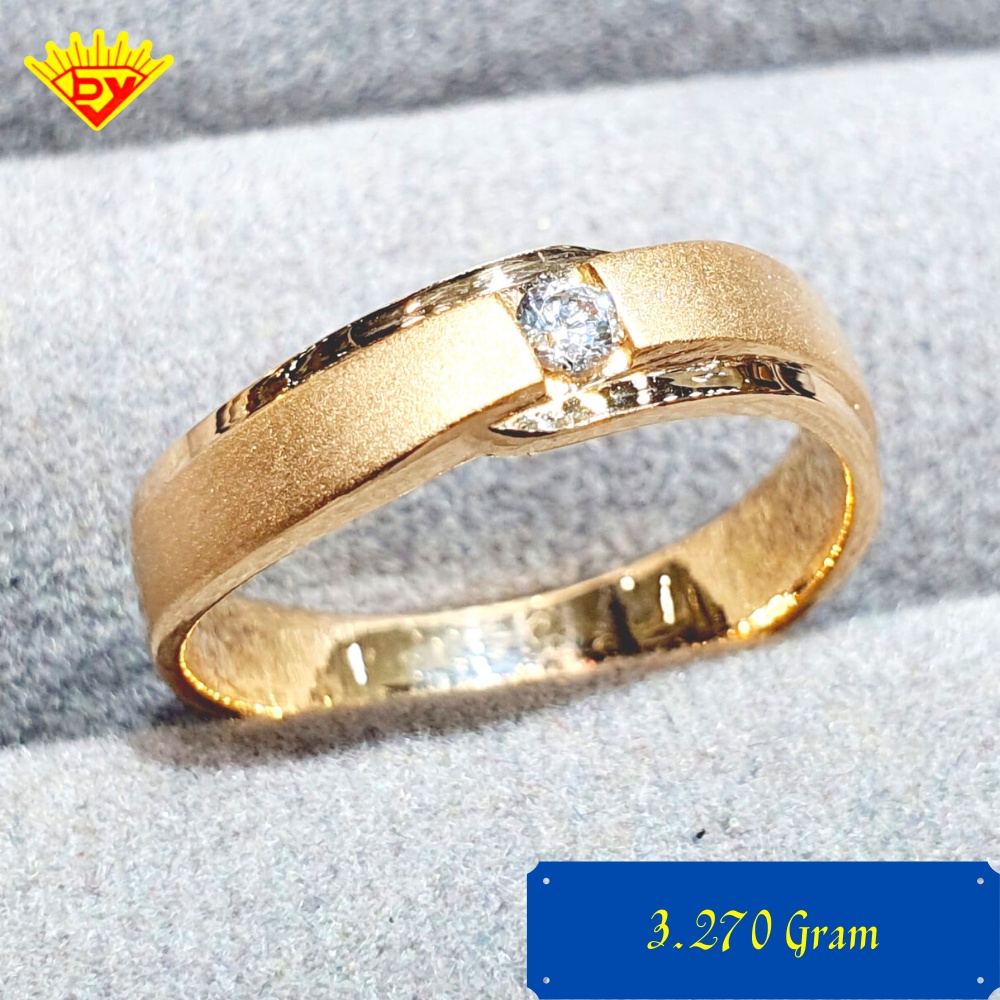 Cincin Emas Permata Zirconia Emas 750