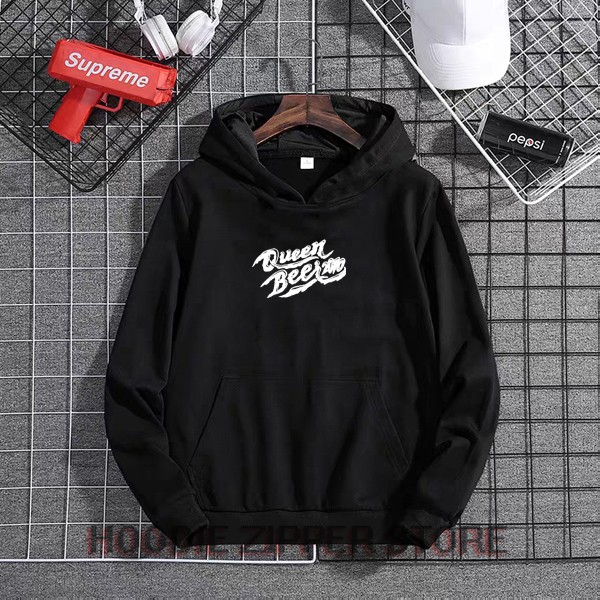 JAKET HOODIE QUEEN BEER HITAM TERMURAH SK2