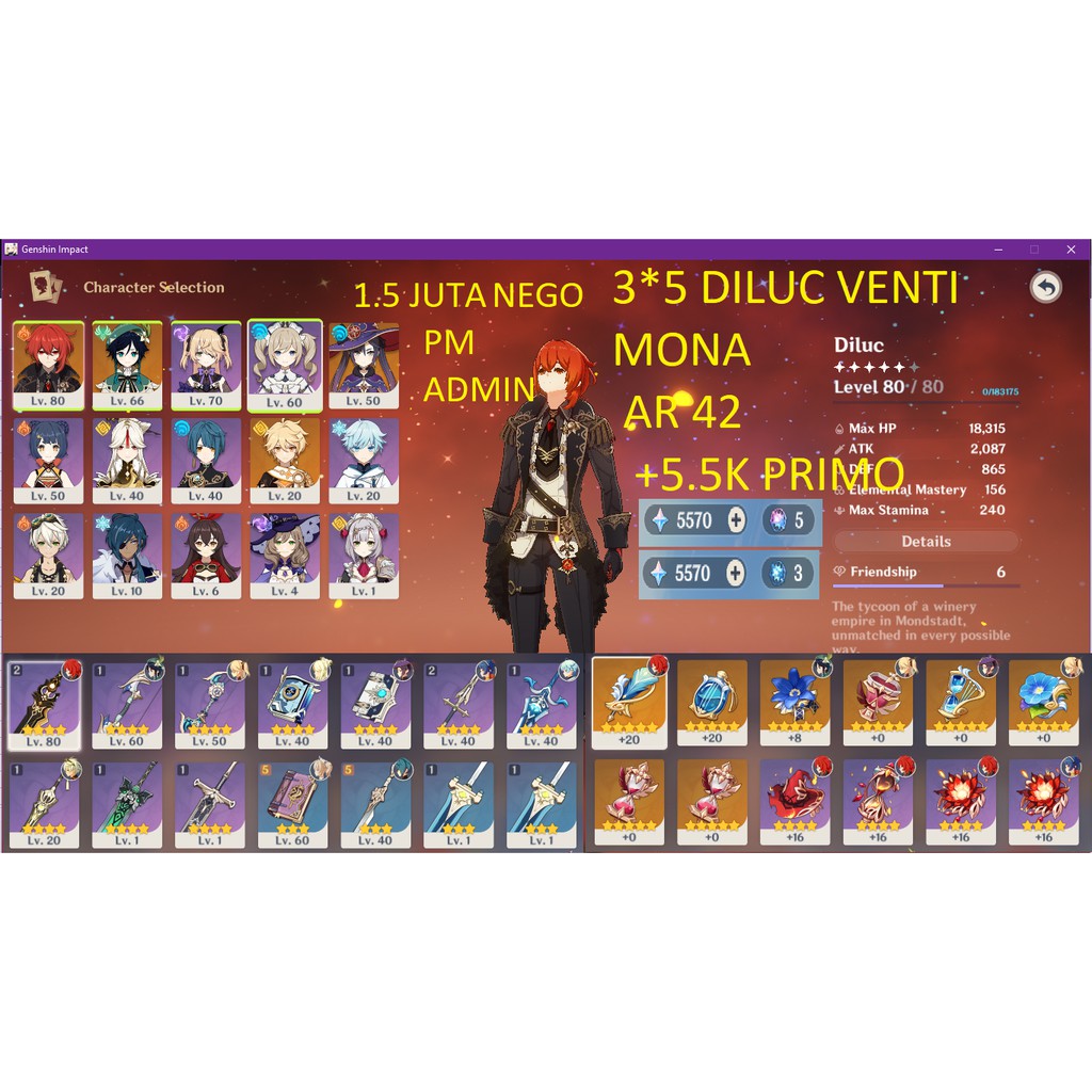 jual akun genshin impact diluc Shopee Indonesia jual akun genshin impact diluc Shopee Indonesia