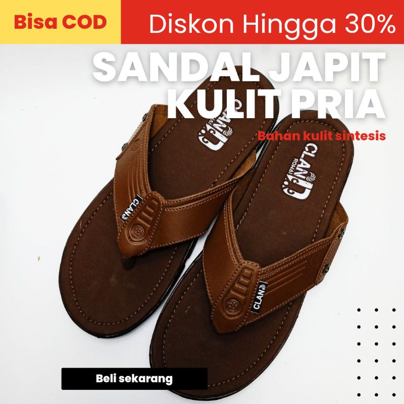 Sandal Japit Jepit Pria Distro kekinian Sendal Cowok Kekinian