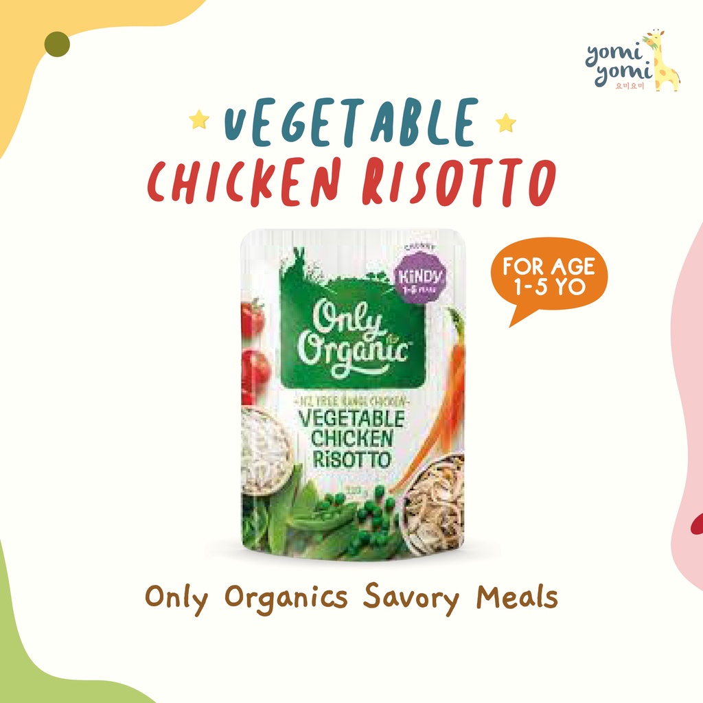 Vegetables Chicken Risotto Only organic pasta/Pasta for kids/Only Organic Vegetable Chicken Risotto Kindy 1-5 years