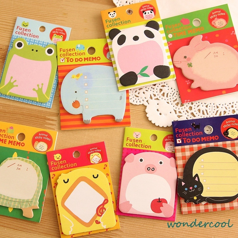 Imoda Kawaii Animals 20 Catatan Tempel Notes Waktu Merekam Catatan Tempel Notes Catatan Pelajar/Kantor-Won