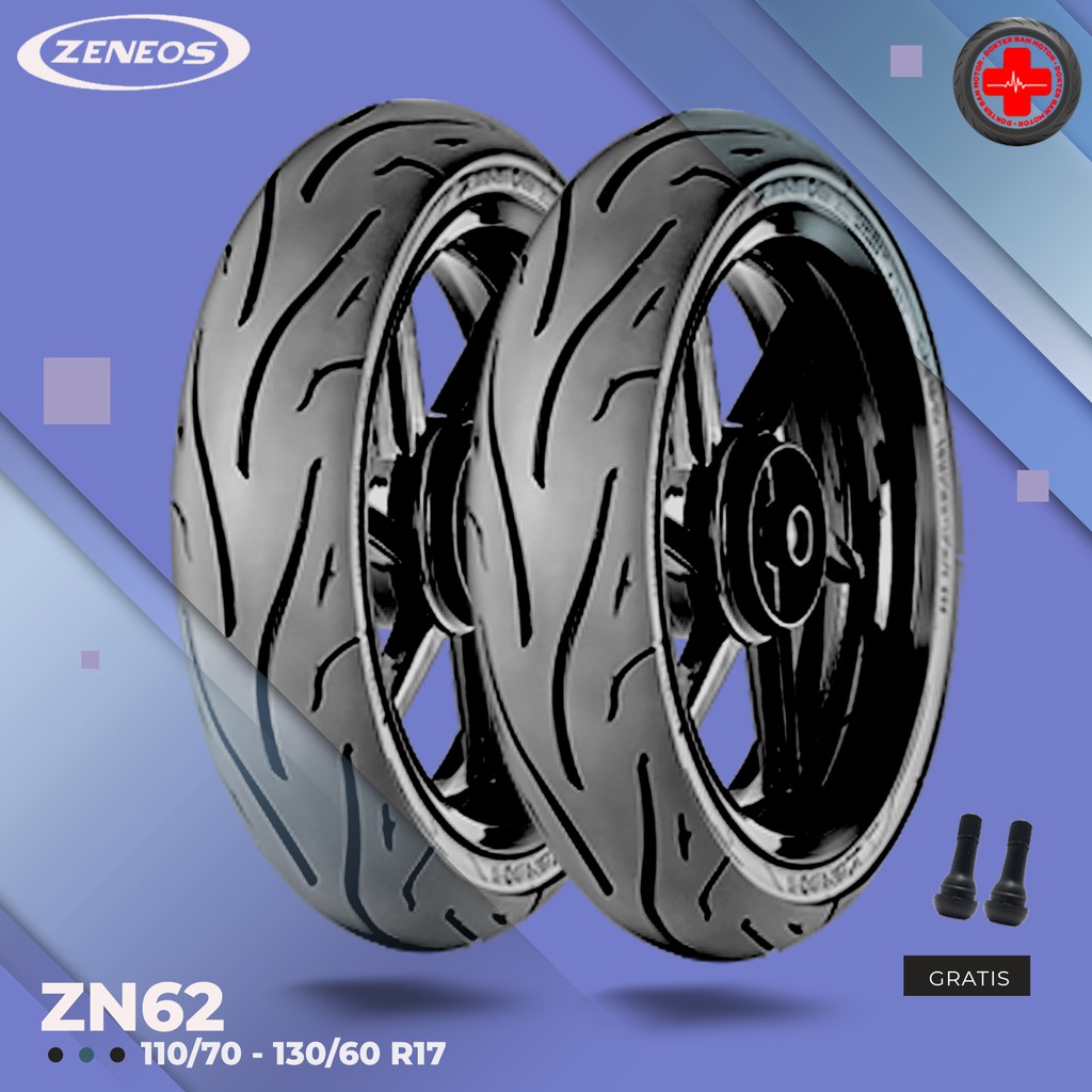 Paket Ban Motor MOGE (Motor Batangan) // ZENEOS ZN62 110/70 - 130/60 Ring 17 Tubeless