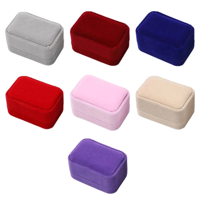 Kotak Cincin Beludru Couple Pasangan Jewelry Cincin Box Anting Bludru Penyimpanan Emas Cincin Anting Velvet Lamaran / Nikah F630