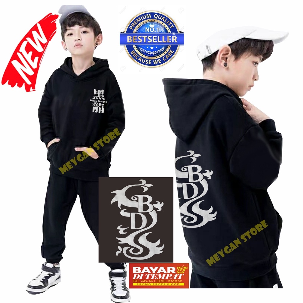 Sweater Anak Laki Laki Switer Black Dragon Sweter Tokyo Revengers Suiter Touman Toman Tenjiku Terbaru Umur 6 8 10 12 TAHUN