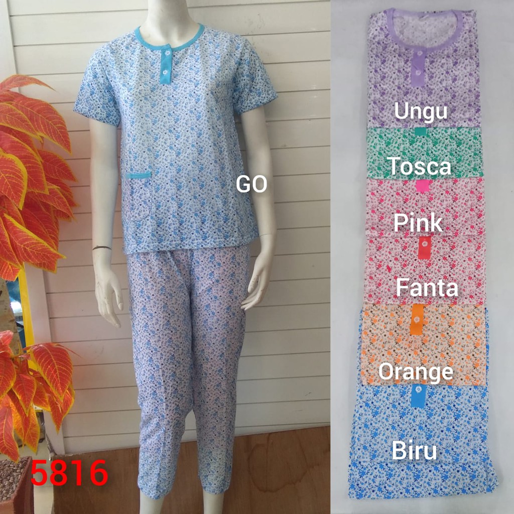 gos A BOBO BABYDOLL CP Standart Dewasa Setelan Baju Tidur Busui Celana Panjang Lengan Pendek Piyama