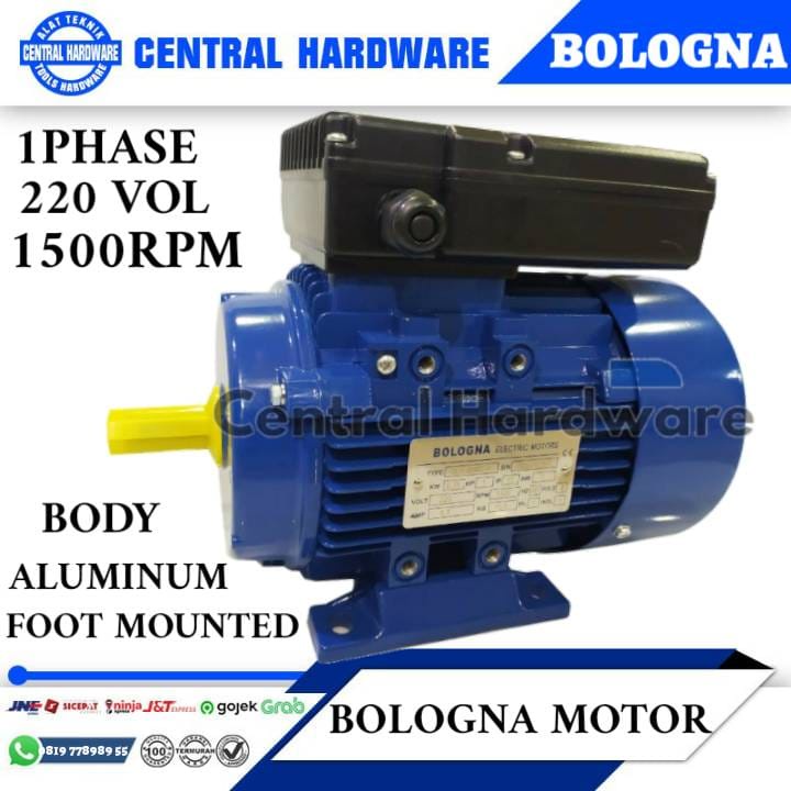BOLOGNA MOTOR 0,5HP/0,37KW/1500RPM/1PHASE/ FOOT MOUNTED