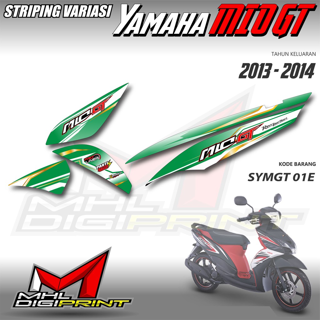 STRIPING VARIASI YAMAHA MIO GT - STIKER VARIASI MIO GT - SYMGT 01