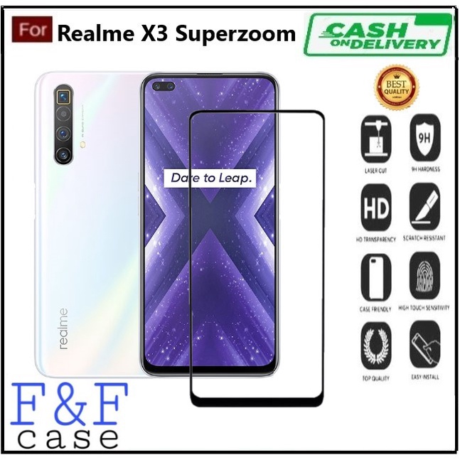 Tempered Glass  Realme X3 Superzoom Anti gores kaca full layar