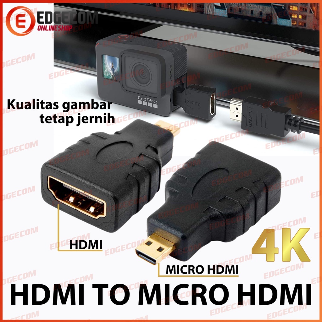 Gender / Konektor Micro HDMI to HDMI / Micro HDMI Male to Female HDMI