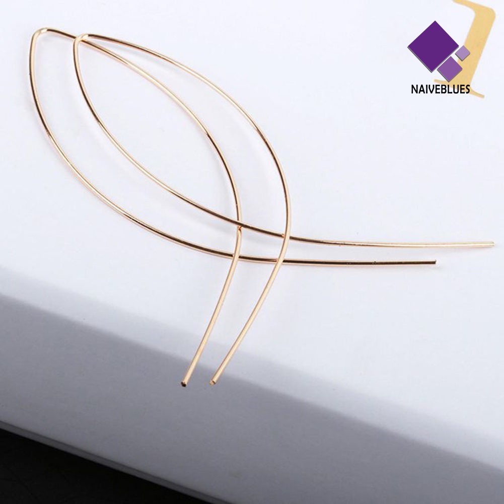 Anting Panjang Handmade Model Cross Fish Line Untuk Wanita