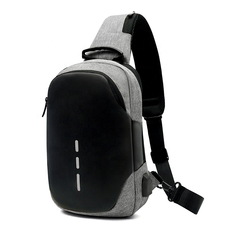 Tas Selempang Dingxinyizu HG1063 Sling Bag Cowok Chest Crossbody USB Port