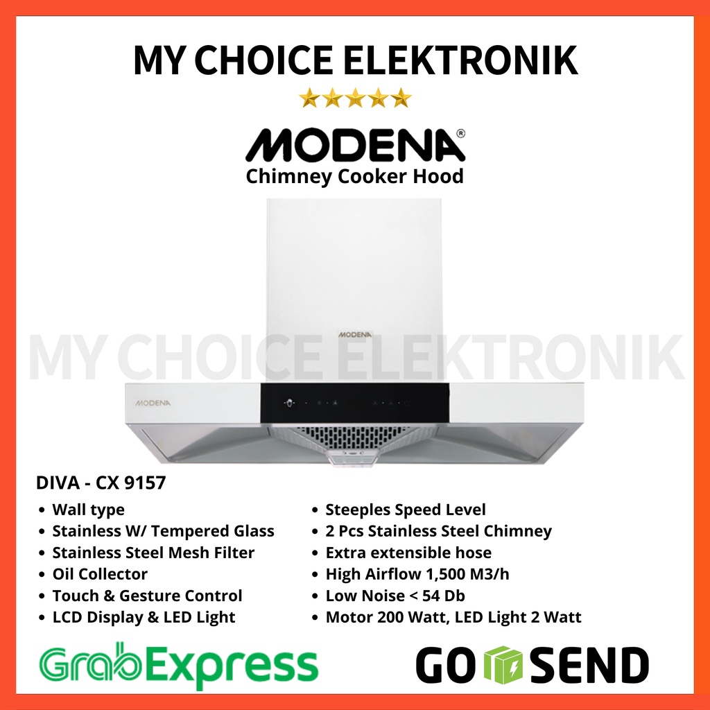 MODENA Cooker Hood CX 9157 - DIVA | Chimney Cooker Hood