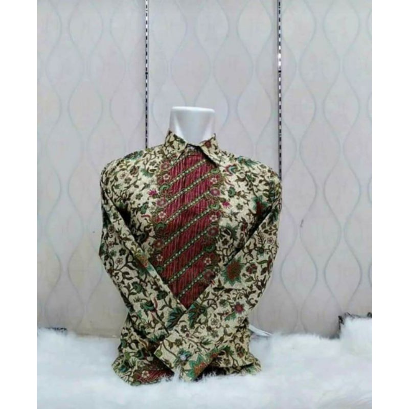 KEMEJA BATIK DEWASA / HEM BATIK PRIA / BATIK LENGAN PANJANG