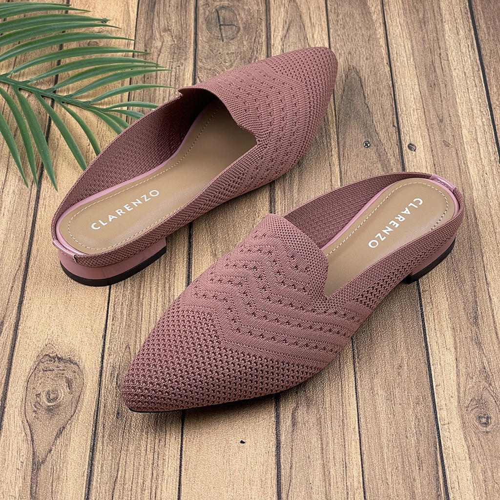 Sandal Mules Rajut Hak 2cm  RD04 ~ CLARENZO
