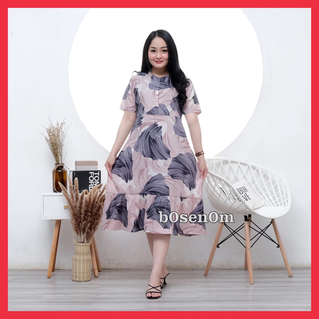 Daster Kekinian Andin Ruffle Terbaru Bahan Rayon Halus Adem grosir baju tidur ibu santai ukuran jumbo busui bumil halus tebel adem bali