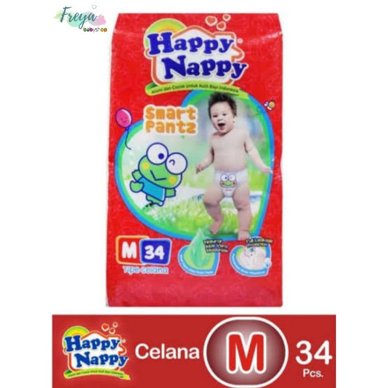 Happy Nappy Pants (M) Isi 34 Pcs