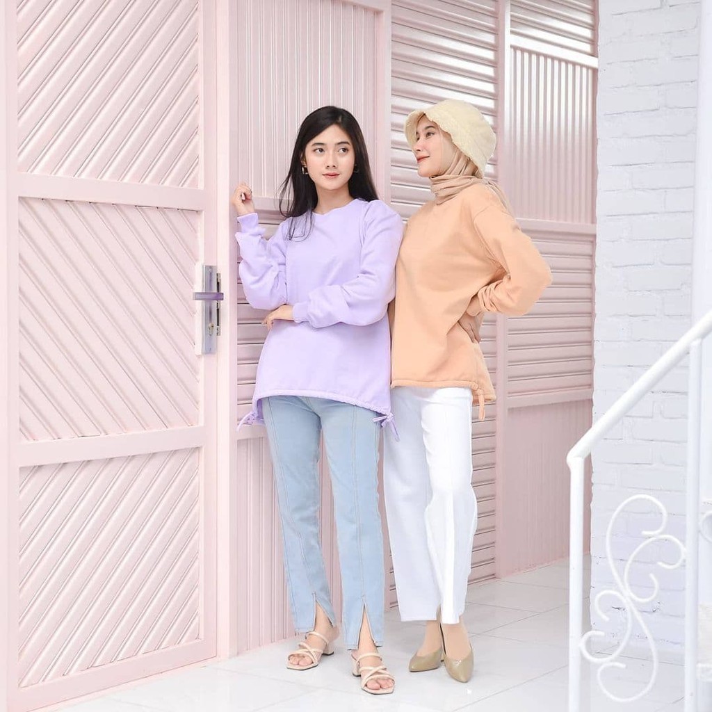 Nara Grosir - Sella Kerut Sweater l Fashion Sweater Terbaru