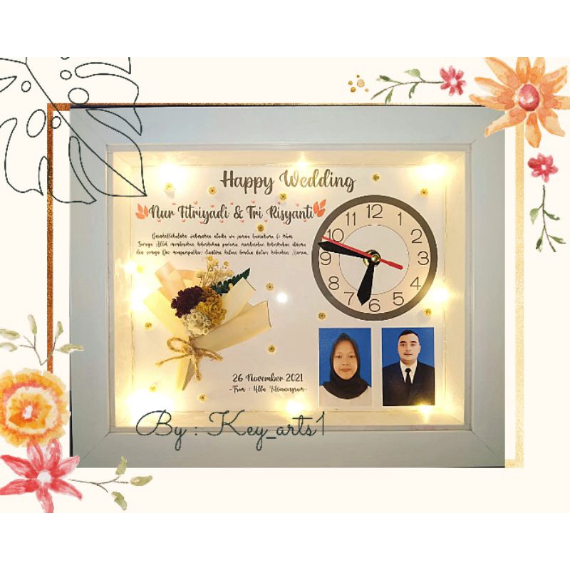 Frame 3D ukuran 25x30cm pop up kado tanpa jam